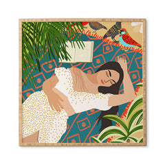 83 Oranges Beach Read Sleep Repeat Framed Wall Art