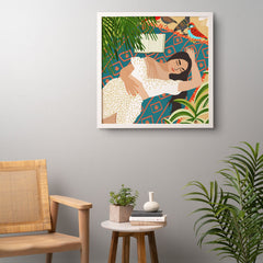 83 Oranges Beach Read Sleep Repeat Framed Wall Art