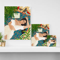 83 Oranges Beach Read Sleep Repeat Art Canvas