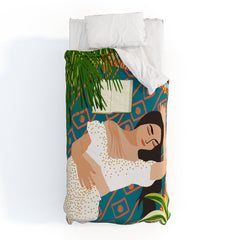 83 Oranges Beach Read Sleep Repeat Duvet Cover