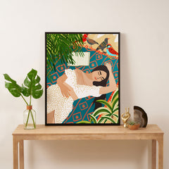 83 Oranges Beach Read Sleep Repeat Art Canvas
