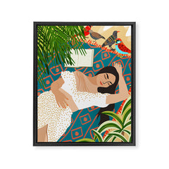83 Oranges Beach Read Sleep Repeat Art Canvas