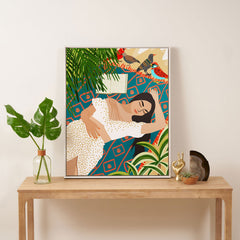 83 Oranges Beach Read Sleep Repeat Art Canvas