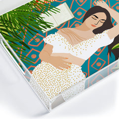 83 Oranges Beach Read Sleep Repeat Acrylic Tray