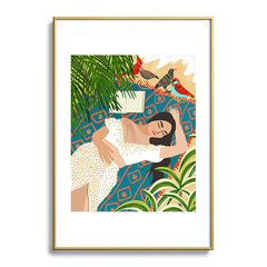 83 Oranges Beach Read Sleep Repeat Metal Framed Art Print