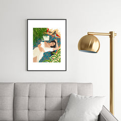 83 Oranges Beach Read Sleep Repeat Metal Framed Art Print