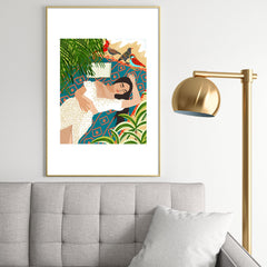83 Oranges Beach Read Sleep Repeat Metal Framed Art Print