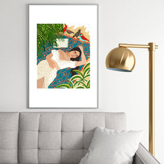 83 Oranges Beach Read Sleep Repeat Metal Framed Art Print