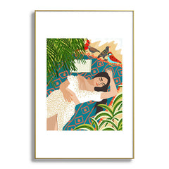 83 Oranges Beach Read Sleep Repeat Metal Framed Art Print