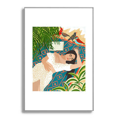 83 Oranges Beach Read Sleep Repeat Metal Framed Art Print