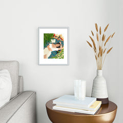 83 Oranges Beach Read Sleep Repeat Metal Framed Art Print