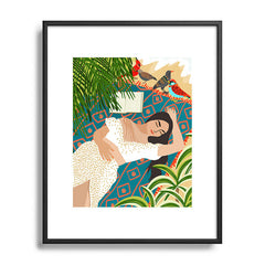 83 Oranges Beach Read Sleep Repeat Metal Framed Art Print