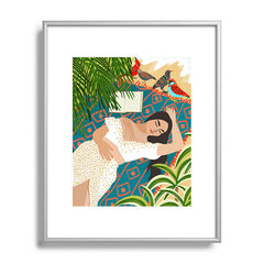 83 Oranges Beach Read Sleep Repeat Metal Framed Art Print
