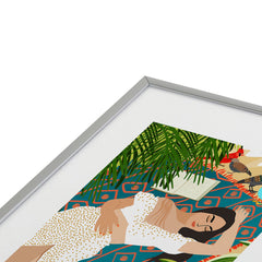 83 Oranges Beach Read Sleep Repeat Metal Framed Art Print