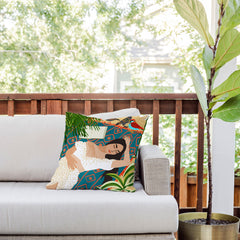 83 Oranges Beach Read Sleep Repeat Outdoor Throw Pillow