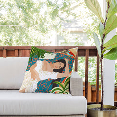 83 Oranges Beach Read Sleep Repeat Outdoor Throw Pillow