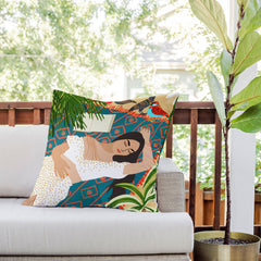 83 Oranges Beach Read Sleep Repeat Outdoor Throw Pillow