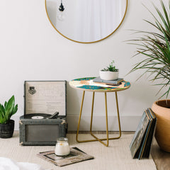 83 Oranges Beach Read Sleep Repeat Round Side Table