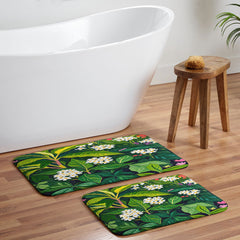 83 Oranges Beneath The Jungle Canopy Memory Foam Bath Mat