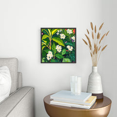 83 Oranges Beneath The Jungle Canopy Square Metal Framed Art Print