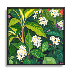 83 Oranges Beneath The Jungle Canopy Square Metal Framed Art Print