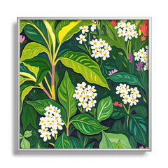 83 Oranges Beneath The Jungle Canopy Square Metal Framed Art Print