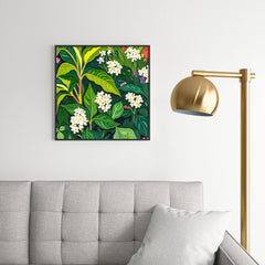 83 Oranges Beneath The Jungle Canopy Square Metal Framed Art Print