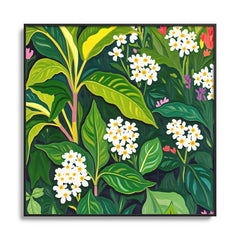 83 Oranges Beneath The Jungle Canopy Square Metal Framed Art Print