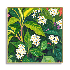 83 Oranges Beneath The Jungle Canopy Square Metal Framed Art Print