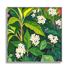 83 Oranges Beneath The Jungle Canopy Square Metal Framed Art Print
