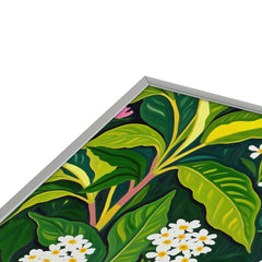 83 Oranges Beneath The Jungle Canopy Square Metal Framed Art Print