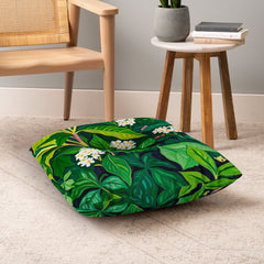 83 Oranges Beneath The Jungle Canopy Floor Pillow Square