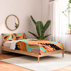 83 Oranges Big Papaya Watercolor Painting Comforter
