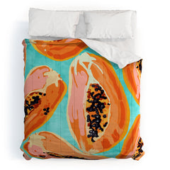 83 Oranges Big Papaya Watercolor Painting Comforter
