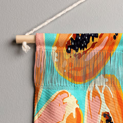83 Oranges Big Papaya Watercolor Painting Wall Hanging Portrait