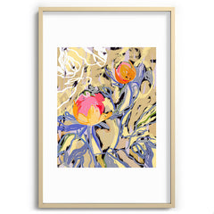 83 Oranges Blooms in The Butter Forest Recessed Framing Rectangle