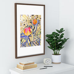 83 Oranges Blooms in The Butter Forest Recessed Framing Rectangle