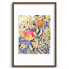 83 Oranges Blooms in The Butter Forest Recessed Framing Rectangle