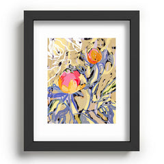 83 Oranges Blooms in The Butter Forest Recessed Framing Rectangle