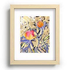83 Oranges Blooms in The Butter Forest Recessed Framing Rectangle