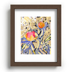 83 Oranges Blooms in The Butter Forest Recessed Framing Rectangle