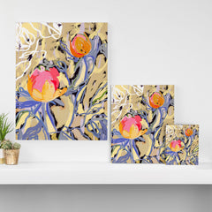 83 Oranges Blooms in The Butter Forest Art Canvas