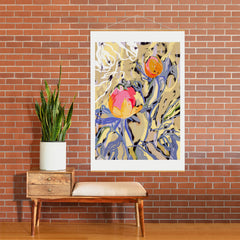 83 Oranges Blooms in The Butter Forest Art Print