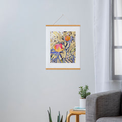 83 Oranges Blooms in The Butter Forest Art Print