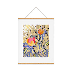 83 Oranges Blooms in The Butter Forest Art Print