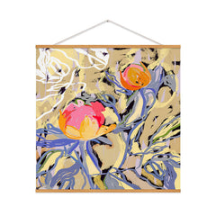 83 Oranges Blooms in The Butter Forest Art Print