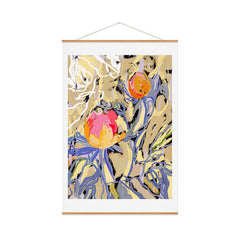 83 Oranges Blooms in The Butter Forest Art Print