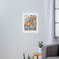 83 Oranges Blooms in The Butter Forest Art Print