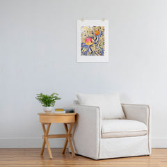 83 Oranges Blooms in The Butter Forest Art Print