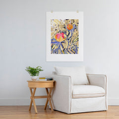 83 Oranges Blooms in The Butter Forest Art Print